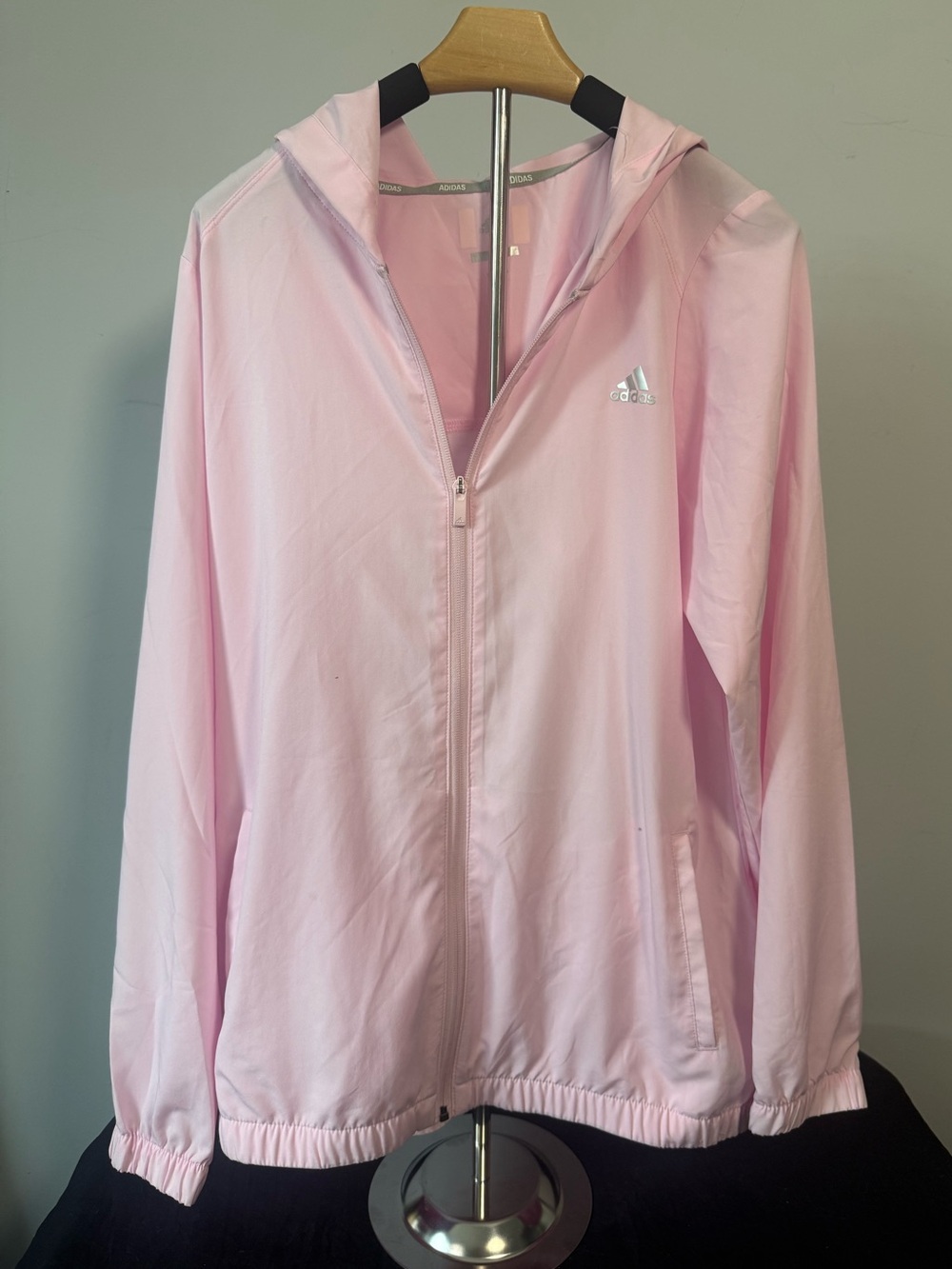 Adidas Pink Nylon Women’s Golf Jacket Windbreaker Size Large